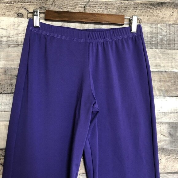 GK ELITE Sport Purple Pull on Pants Loose Leg Stretch Waist Adult Medium - Picture 3 of 8